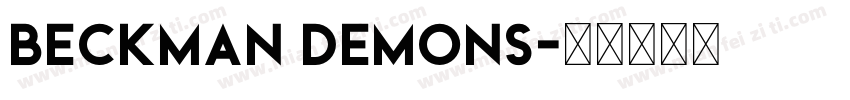 Beckman Demons字体转换